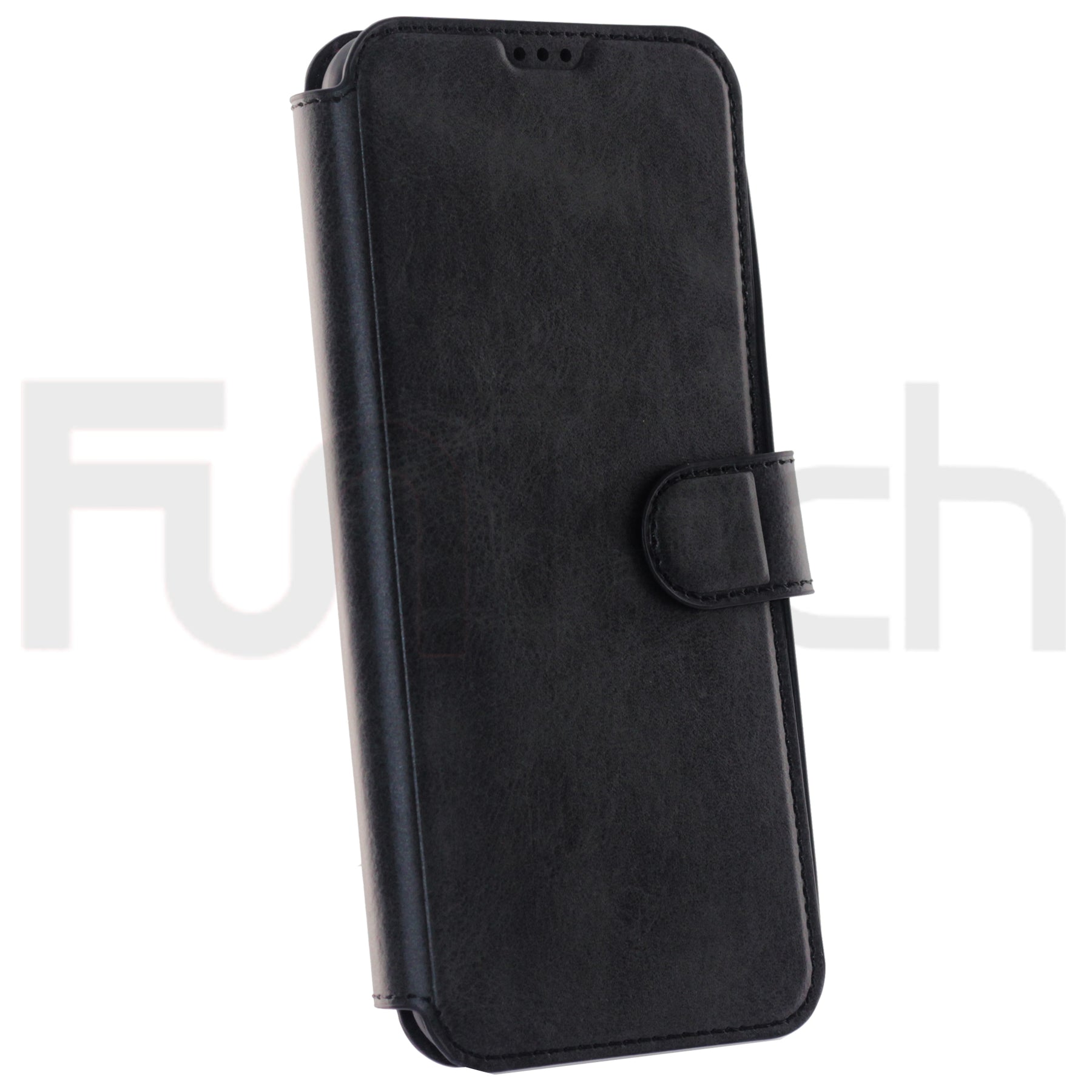 R20, Leather Wallet Case, Color Black.