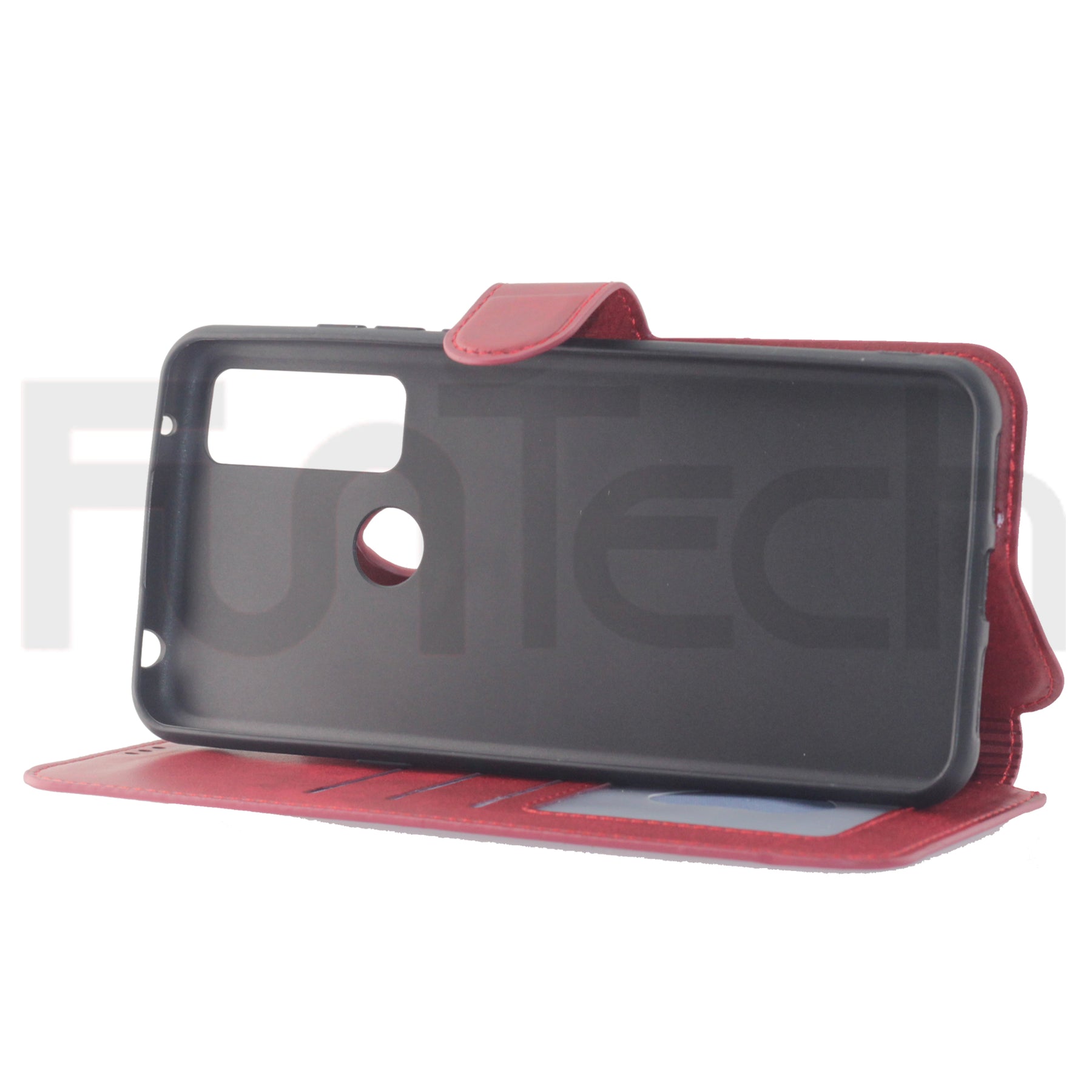 TCL, 20SE, Leather Wallet Case, Color Red.