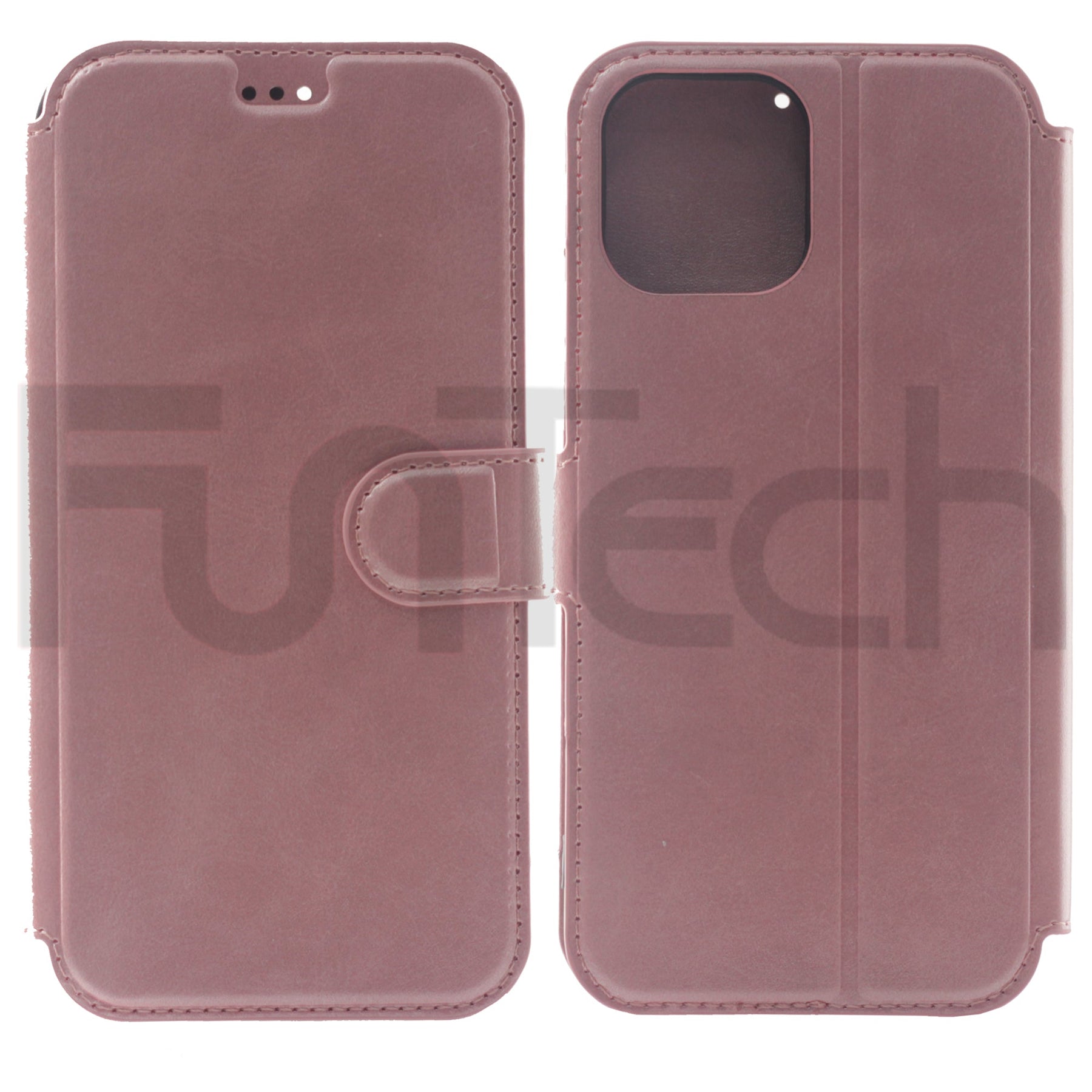 iPhone 13, Leather Wallet Case, Color Pink.