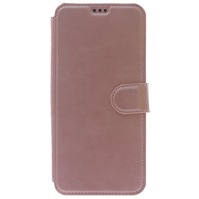 Nokia 2.3, Leather Wallet Case, Color Pink