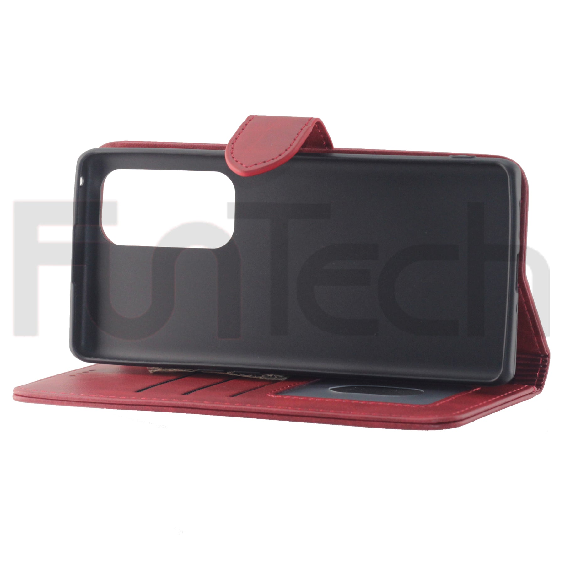 Oppo Find X3 Neo, Leather Wallet Case, Color Red.
