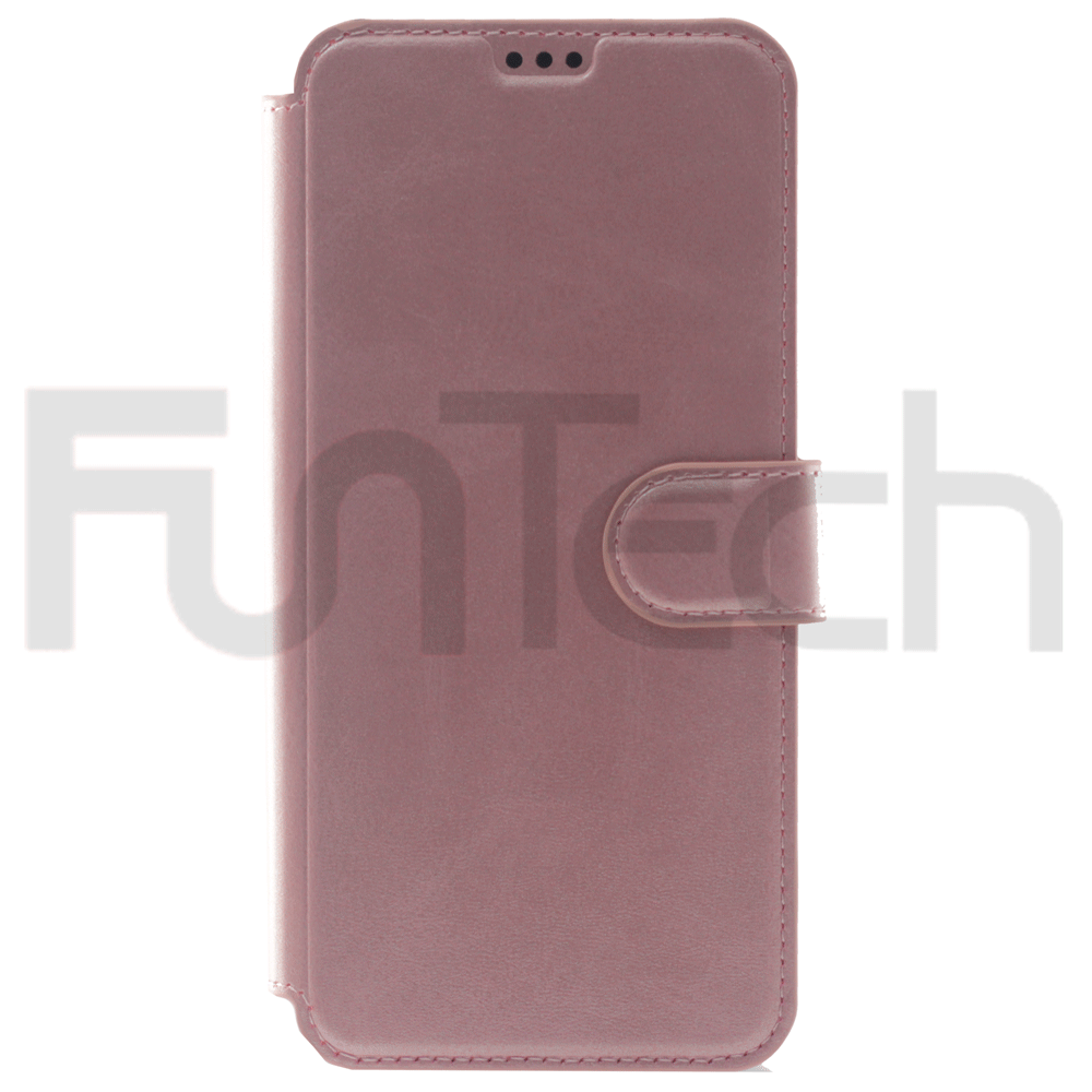Xiaomi Mi11 Lite 5G, Leather Wallet Case, Color Pink.