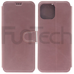 Xiaomi Mi11, Leather Wallet Case, Color Pink.