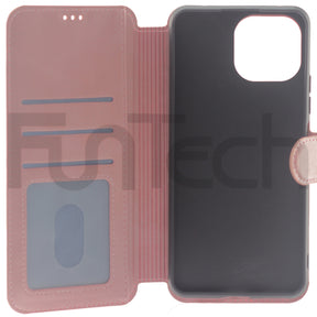 Xiaomi Mi11 Lite 5G, Leather Wallet Case, Color Pink.