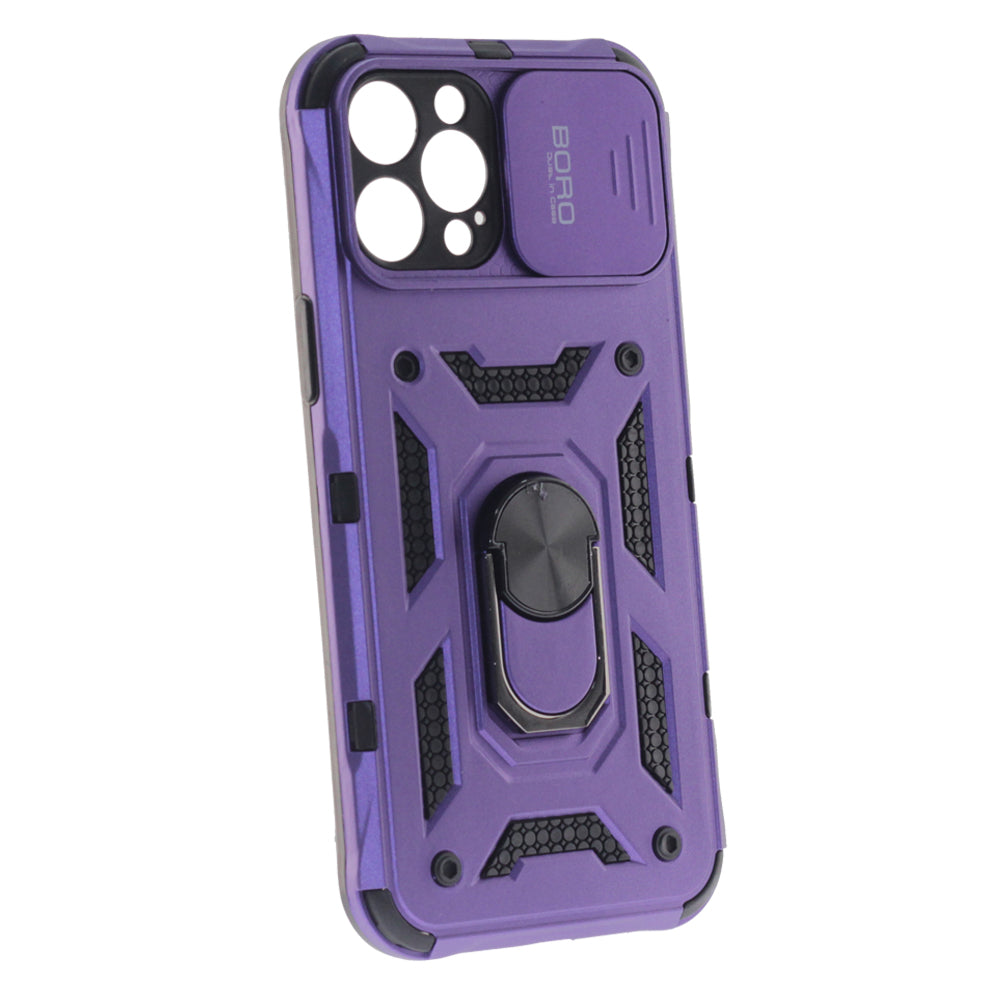 Apple iPhone 12 Pro Max Case, Ring Armor Case with Lens Cover, Color Purple