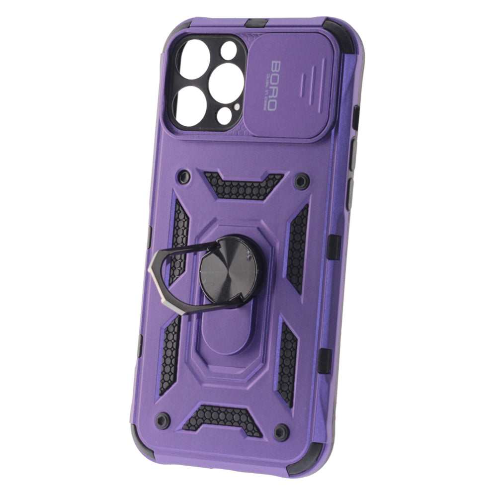 Apple iPhone 12 Pro Max Case, Ring Armor Case with Lens Cover, Color Purple