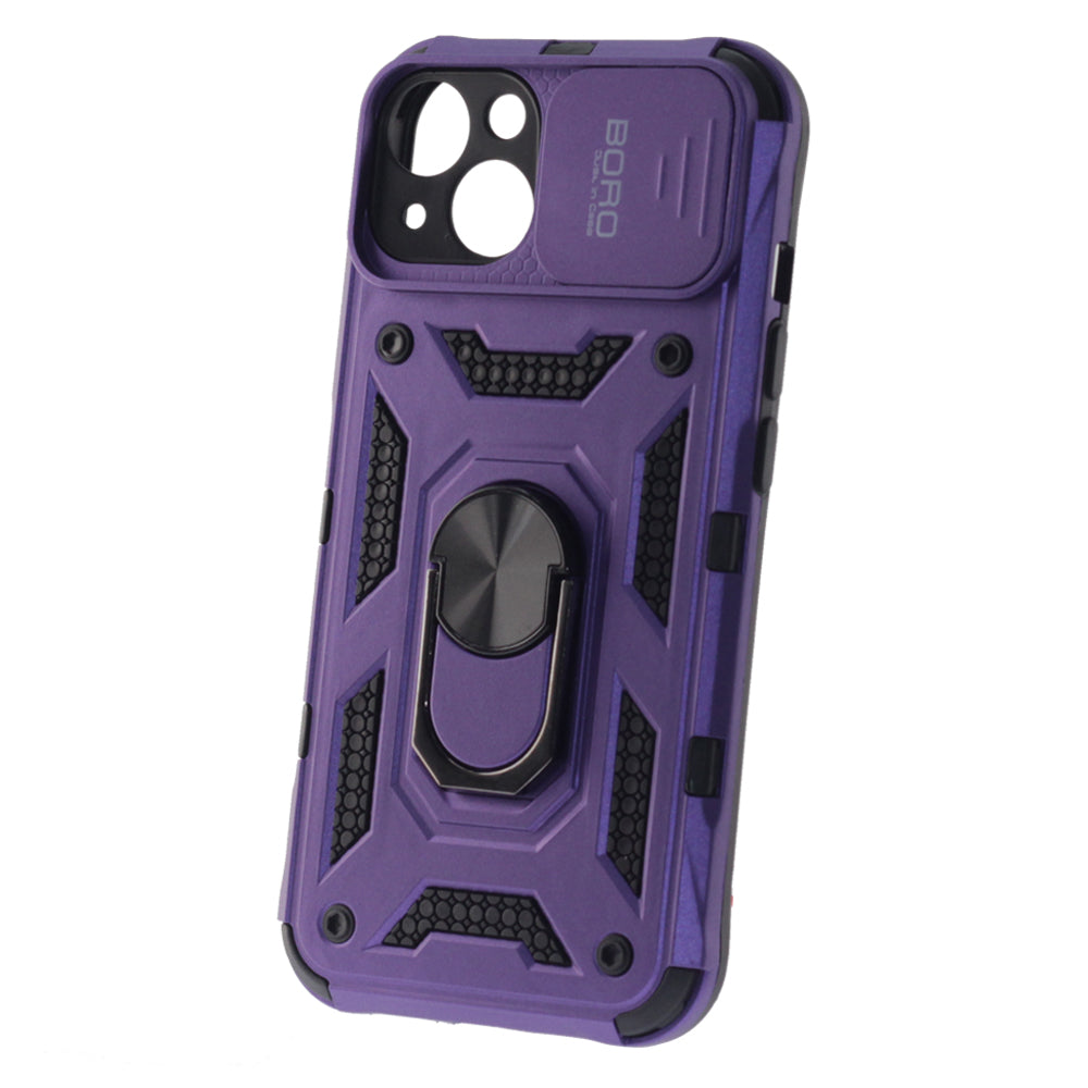 Apple iPhone 13 Case, Ring Armor Case with Lens Cover, Color Purple