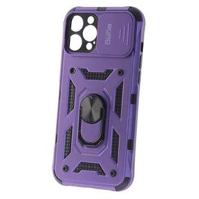 Apple iPhone 12 Pro Max Case, Ring Armor Case with Lens Cover, Color Purple