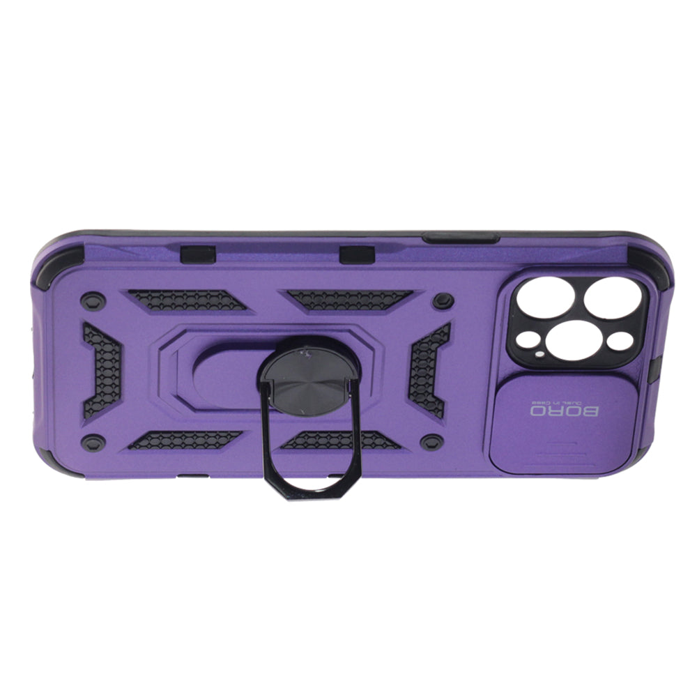 Apple iPhone 12 Pro Max Case, Ring Armor Case with Lens Cover, Color Purple