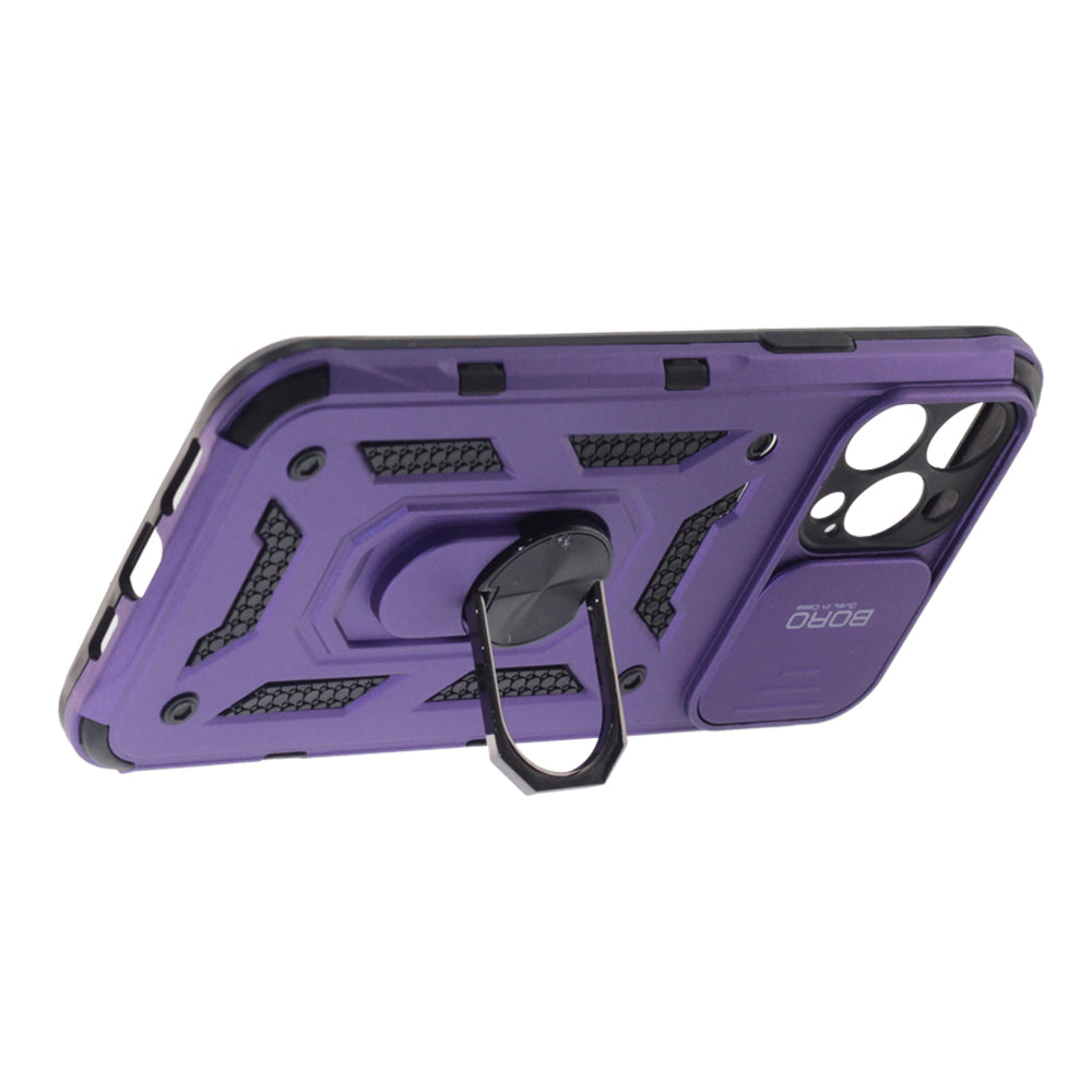 Apple iPhone 12 Pro Max Case, Ring Armor Case with Lens Cover, Color Purple