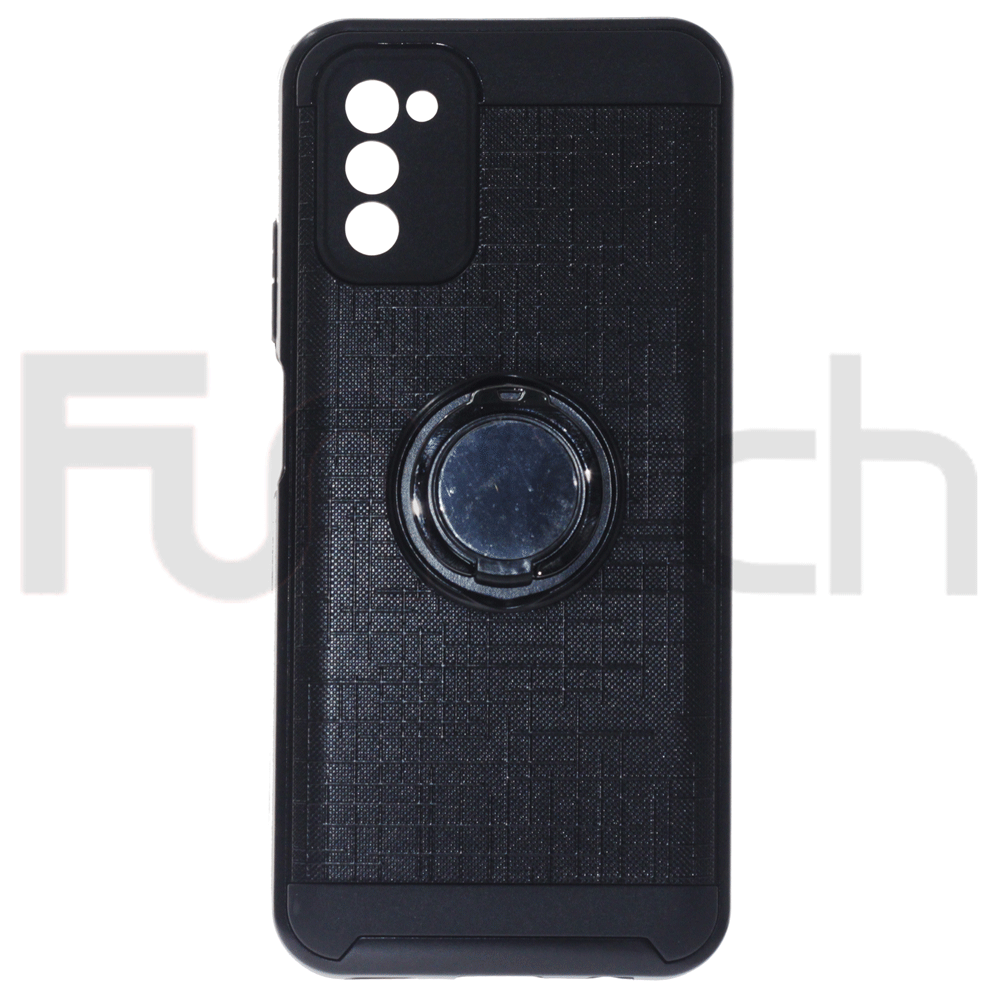 Samsung A03S, Ring Armor Case, Color Black.