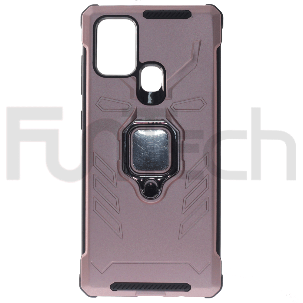 Samsung A21S, Ring Armor Case, Color Rose Gold.