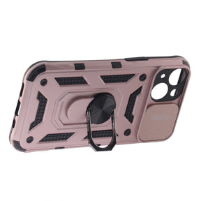 Apple iPhone 14 Case, Ring Armor Case with Lens Cover, Color Rose Gold
