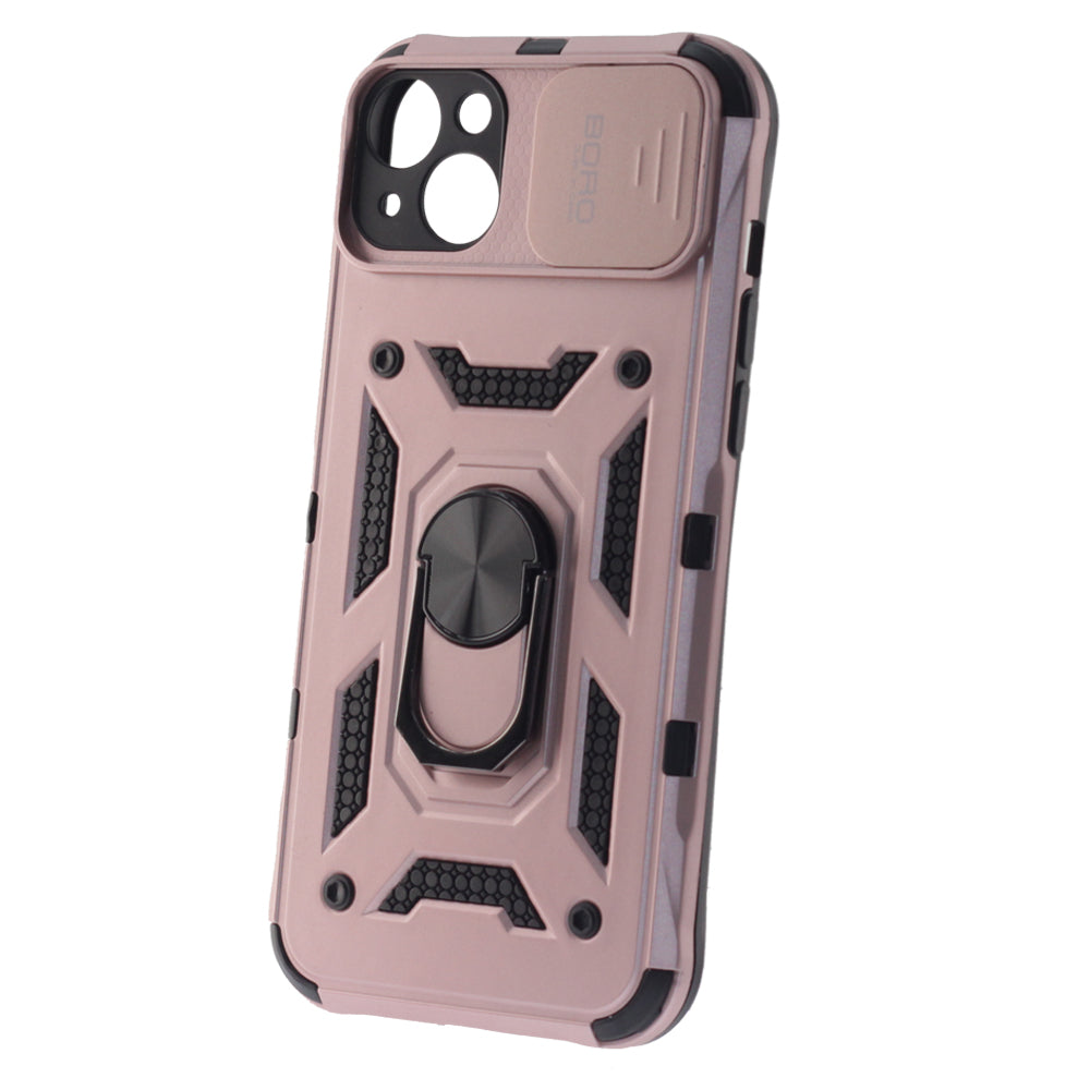 Apple iPhone 14 Plus Case, Ring Armor Case with Lens Cover, Color Rose Gold