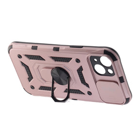 Apple iPhone 14 Plus Case, Ring Armor Case with Lens Cover, Color Rose Gold