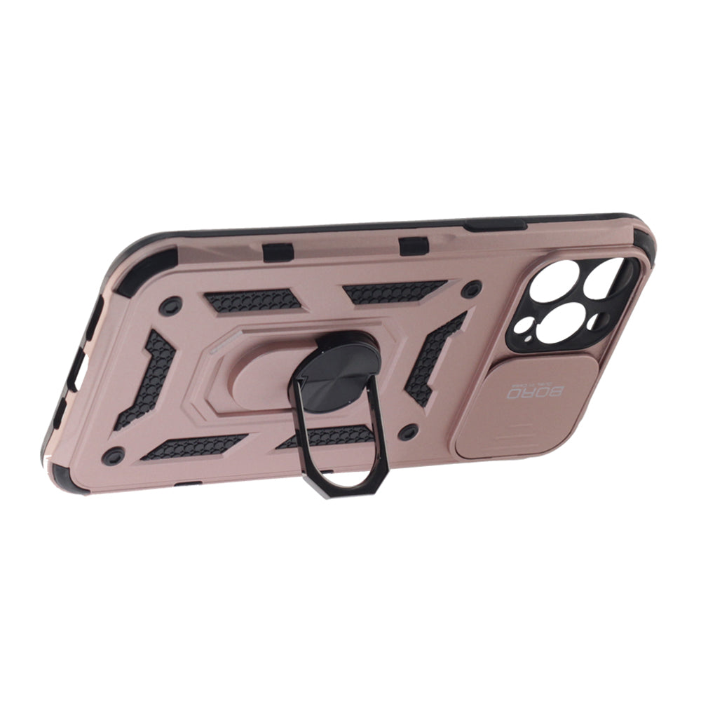 Apple iPhone 12 Pro Max Case, Ring Armor Case with Lens Cover, Color Rose Gold