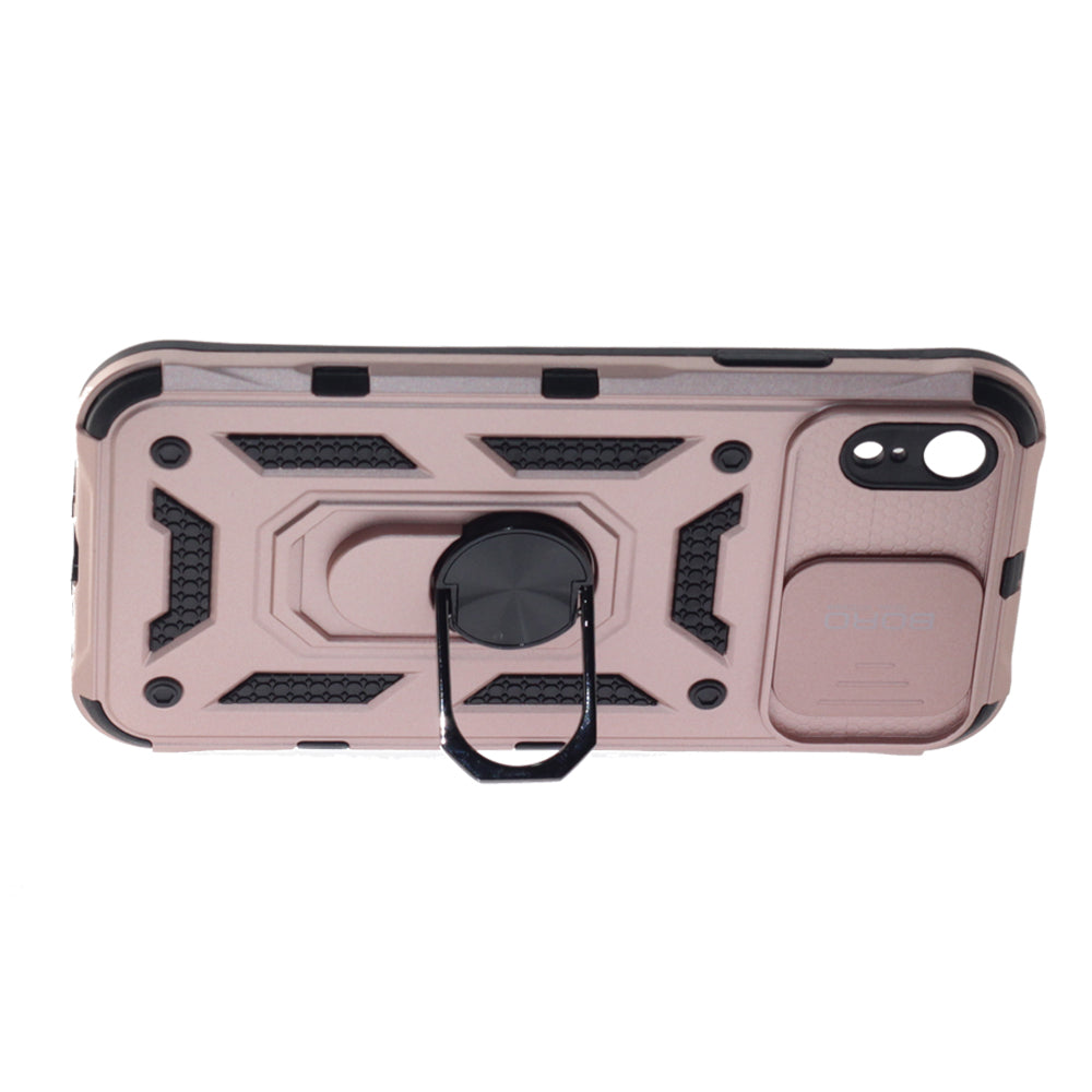 Apple iPhone XR Case, Ring Armor Case with Lens Cover, Color Rose Gold