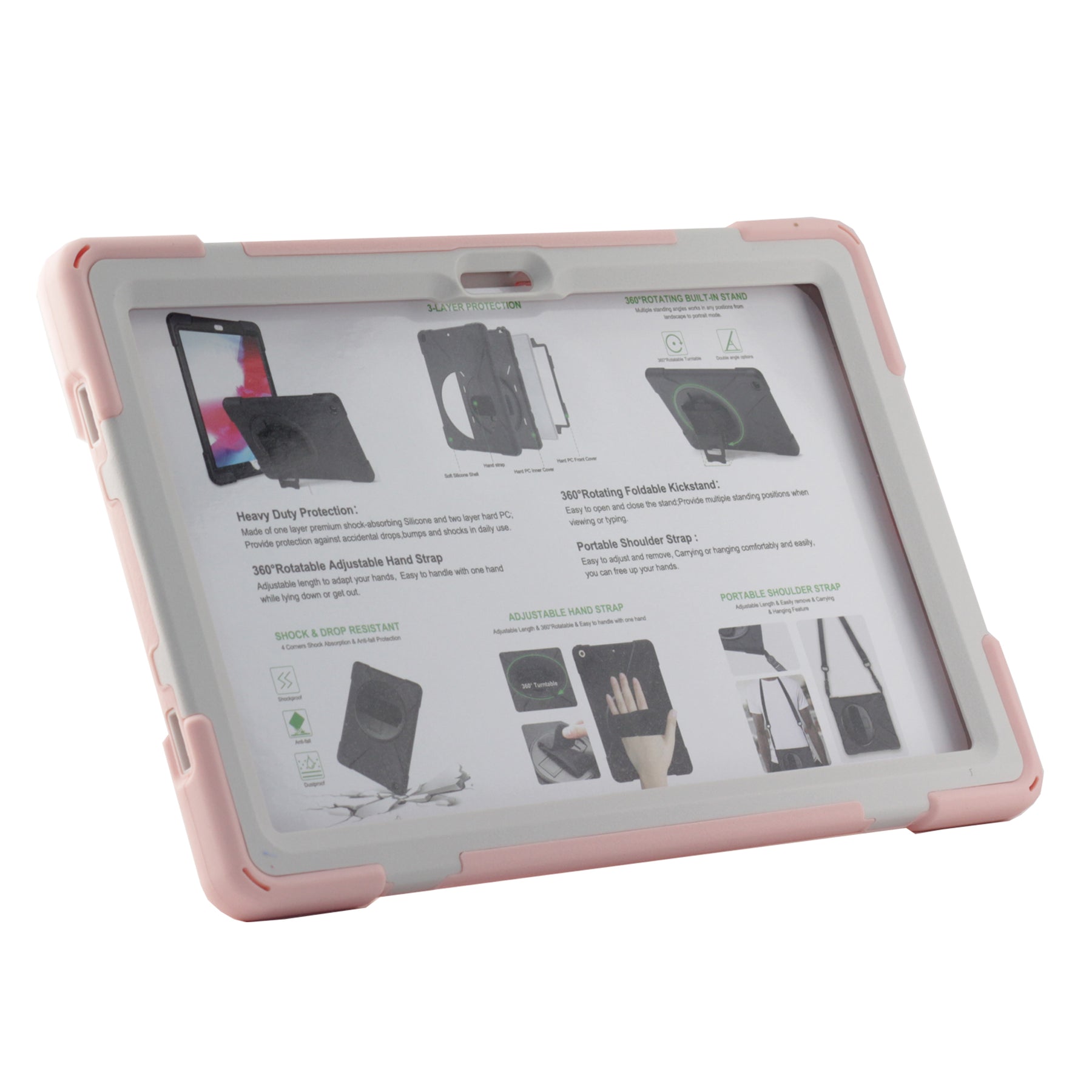 Drop & Shock case for Samsung A7 10.4", T500/T505 Tab, Colour Pink