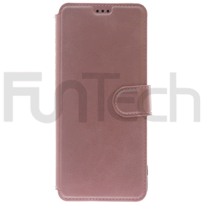 Samsung A22 5G, Leather Wallet Case, Color Rose Gold.