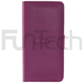 Samsung A3 2016, Leather Wallet Case, Color Pink.