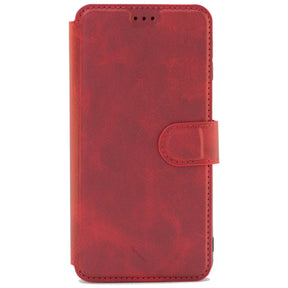Samsung A70 Leather Wallet Case Color Red