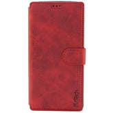 Samsung S20 Ultra Leather Wallet Case, Color Red