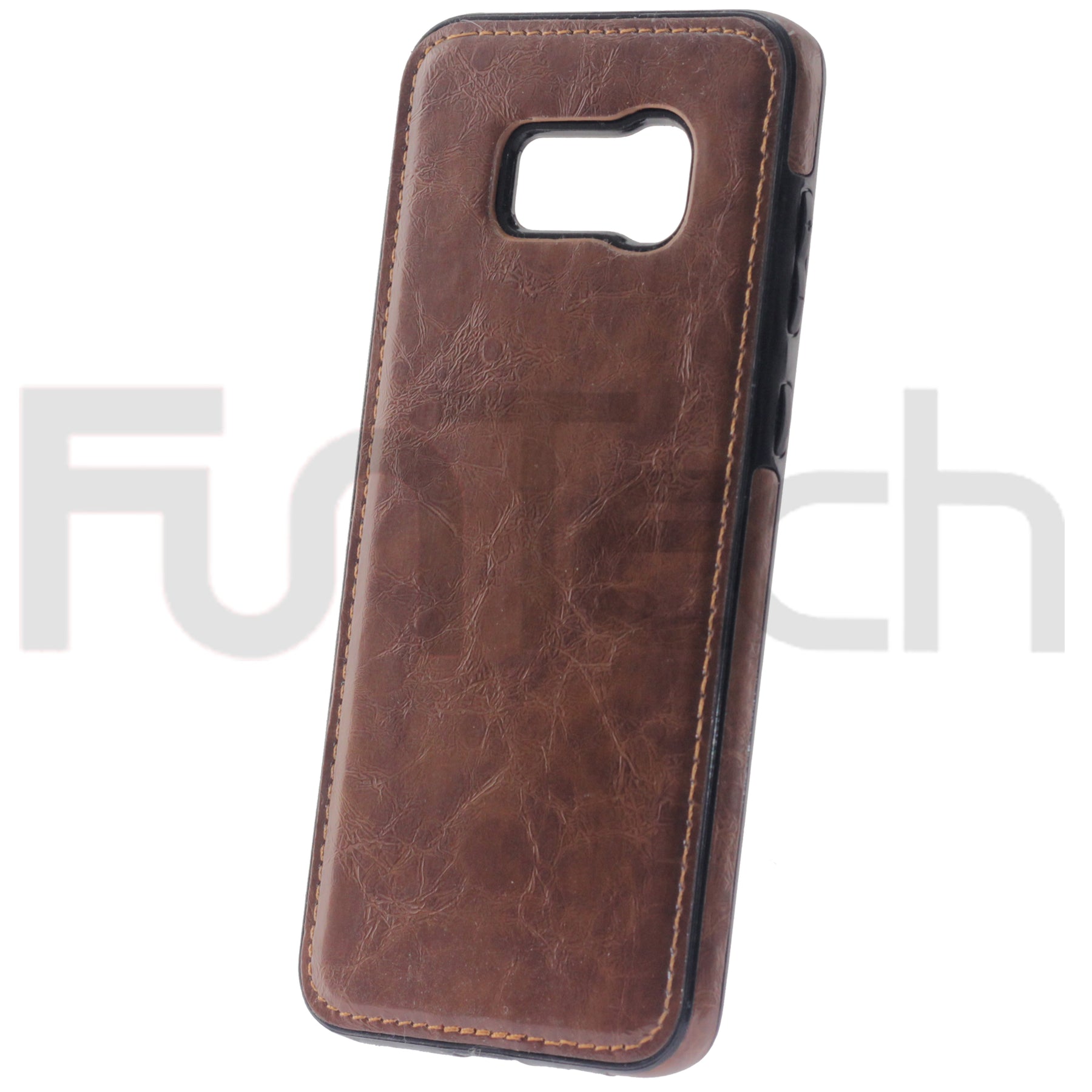 Samsung S8+, Leather Back Case, Color Brown.