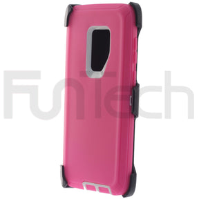Samsung S9 Plus, Defender Case, Color Pink / Red.