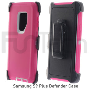 Samsung S9 Plus, Defender Case, Color Pink / Red.