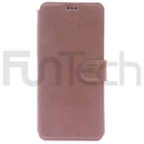 Samsung A32, Leather Wallet Case, Color Rose Gold (Pink)