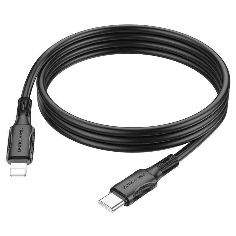 BOROFONE BX80 Succeed, USB-C to Lightning charging data cable, 1m, support PD 20W fast charge.