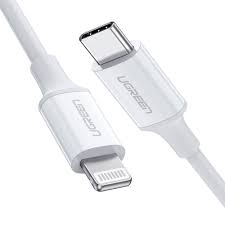 UGREEN Type-C To Lightning M/ M Cable Rubber Shell 1M White 10493