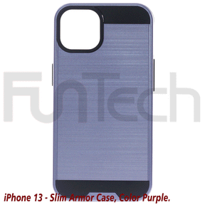 Apple iPhone 13, Slim Armor Case, Color Purple.