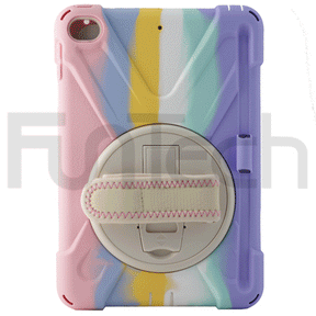 iPad Mini 4/Mini 5 , 360` Hard Shockproof Case Color Rainbow Pink