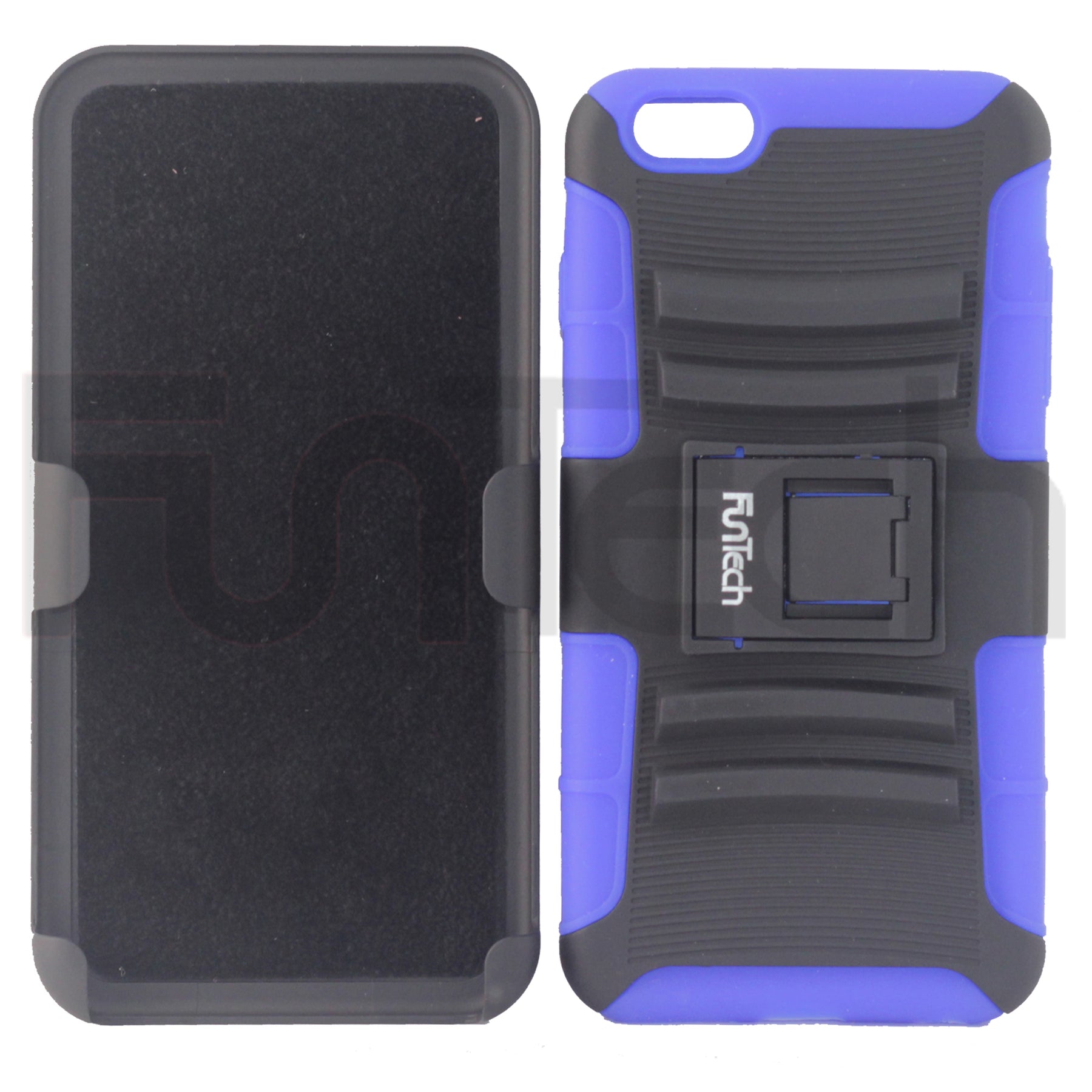 Apple, iPhone 6/6S, 5.5"Rugged Shockproofl Case with Beltclip, Color Black/Blue.