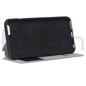 Apple iPhone 6 Plus / 6s Plus, Leather Wallet Case, Color Black.
