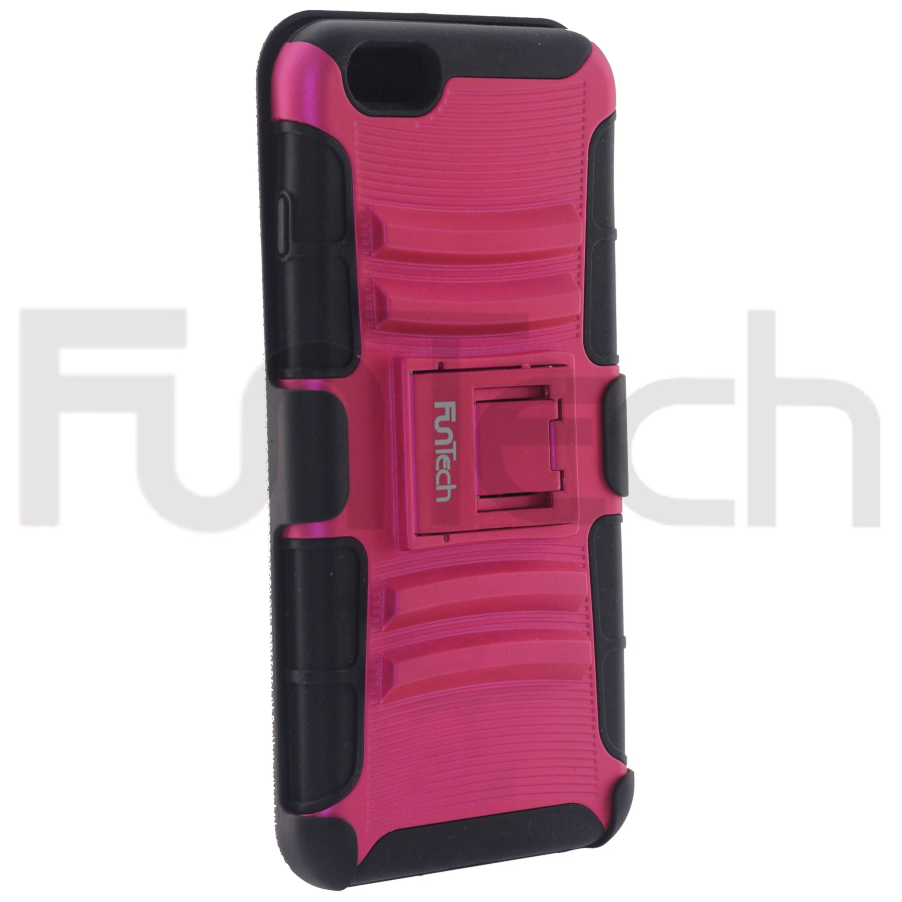 Apple, iPhone 6/6S, 5.5"Rugged Shockproofl Case with Beltclip, Color Pink.
