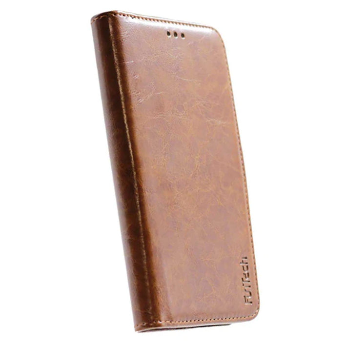 iPhone X iPhone XS Leather Wallet Phone Case Brown
