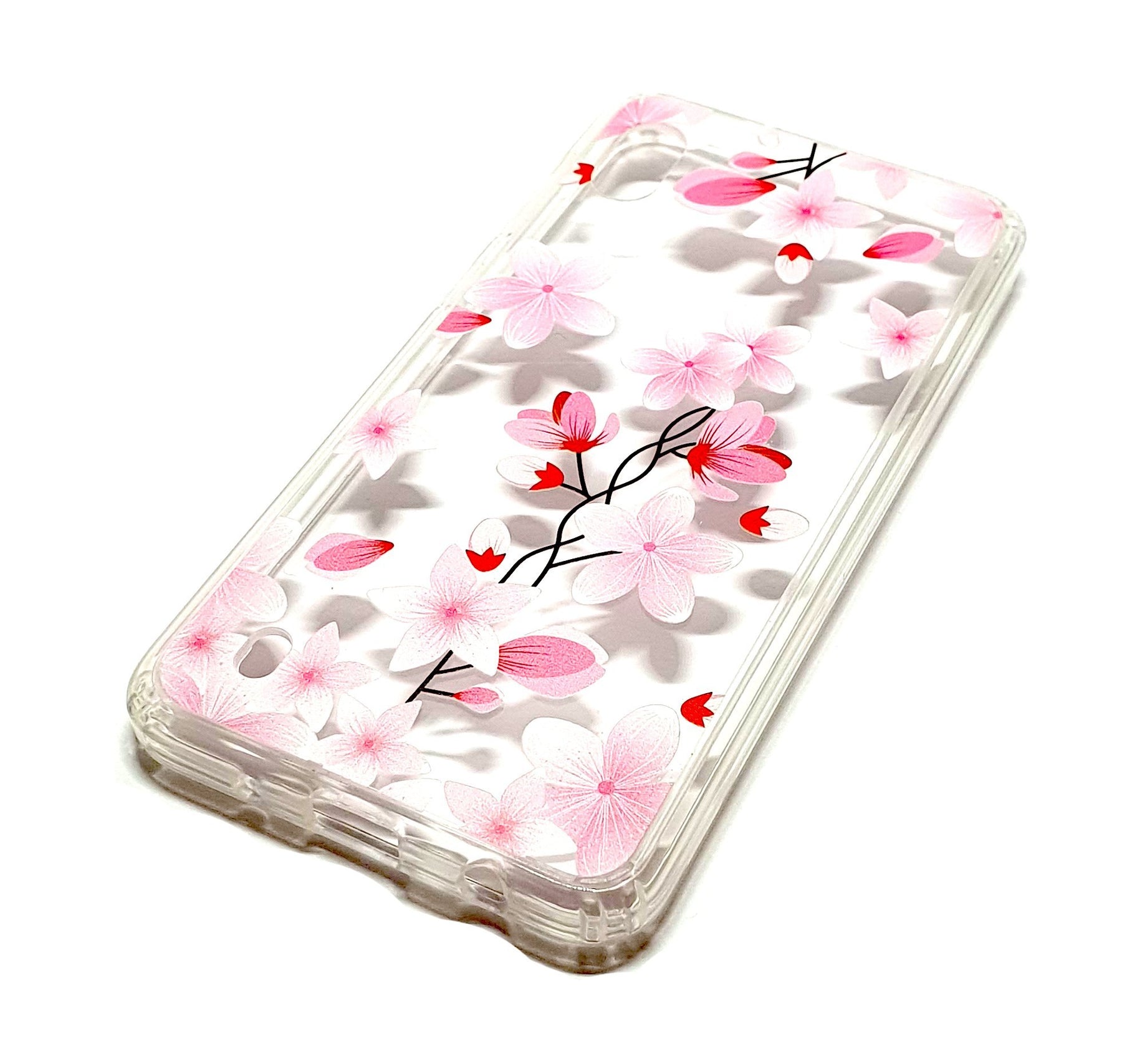 Samsung A10 decorative clear transparent phone case flowers