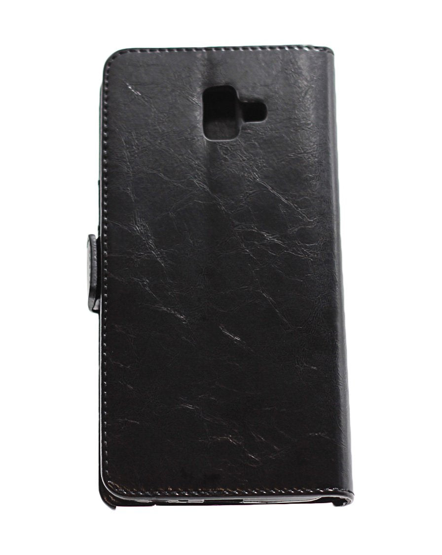 Samsung J6 Plus Premium Quality Leather Phone Case Black