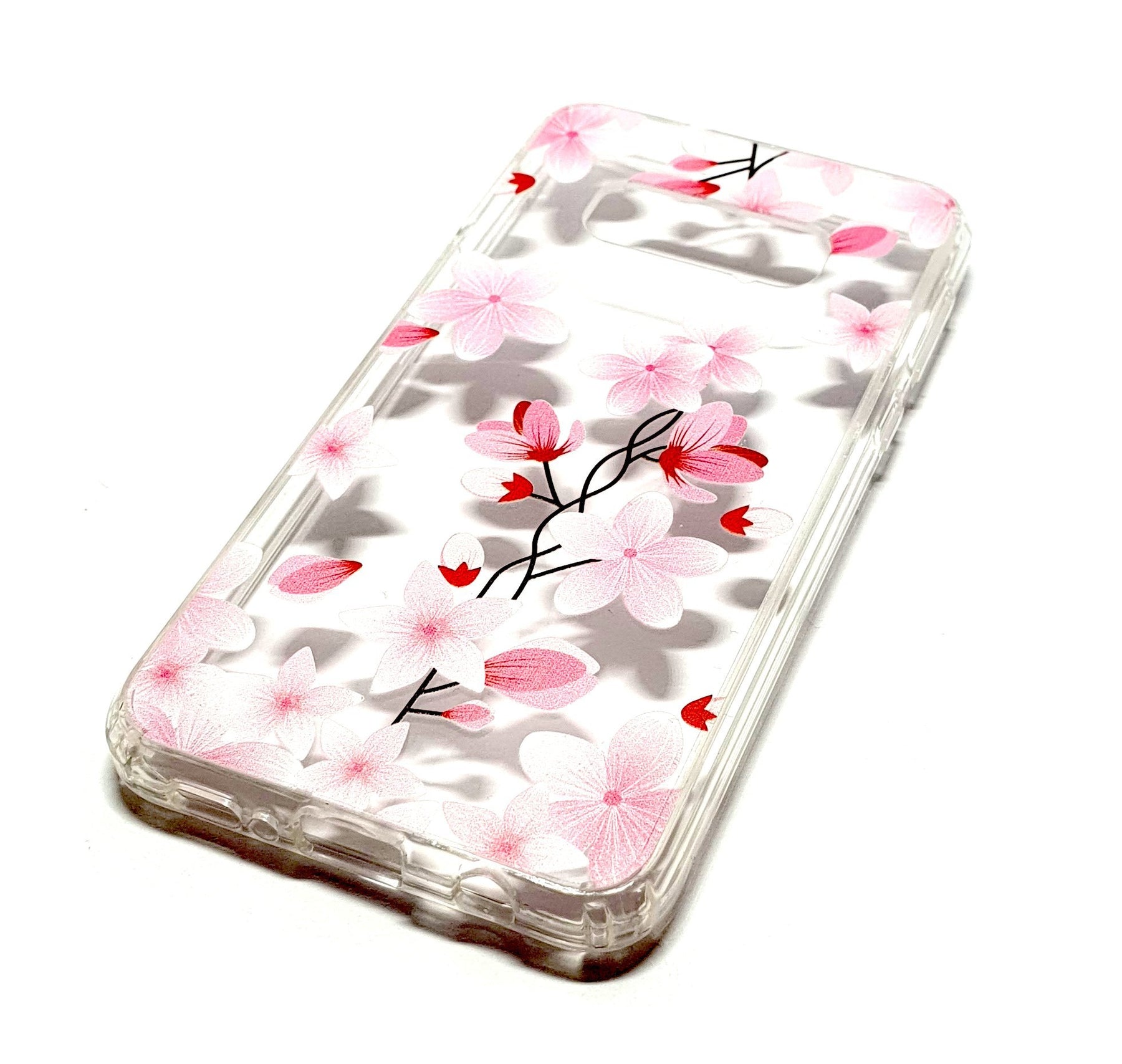 Samsung S10e decorative clear transparent phone case flowers