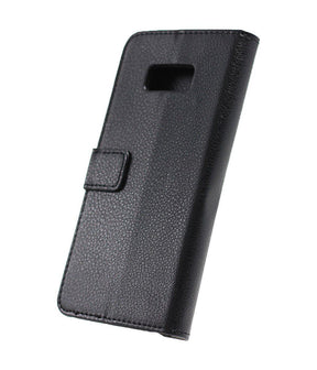 Samsung S8 Plus Leather Wallet Case Black