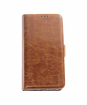 Samsung S9 Plus Leather Wallet Case Brown