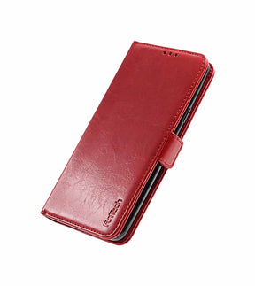 Samsung S9 Plus Premium Leather Wallet Red