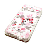 Samung S10 plus decorative clear transparent phone case flowers