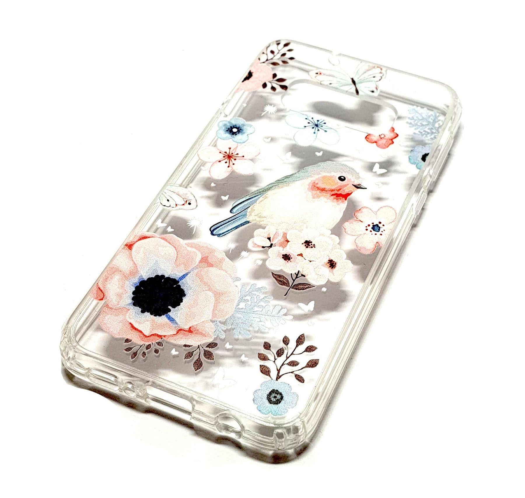 Samung S10 plus decorative clear transparent phone case robin