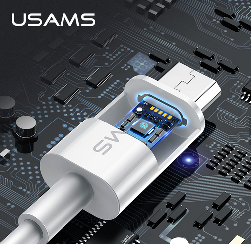 USAMS Android Micro USB Charging and Data Cable 1m white