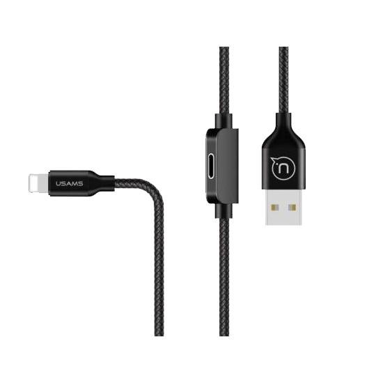 charging cable usams black lightning audio iphone