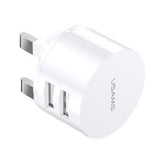USAMS Dual USB Adapter Round Charger Plug T20