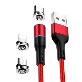 USAMS U32 Lightning Aluminum Alloy Magnetic Charging and Data Cable 1m